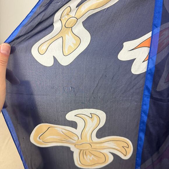 Rookie Bud Silk Bow-Print Scarf - Picture 4 of 6